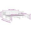 vidaXL Izvlečna dnevna postelja bela 90x200 cm trdna borovina