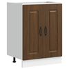 vidaXL Osnovna omarica za umivalnik Kalmar rjavi hrast 60x46x81,5 cm