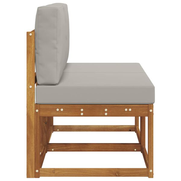 vidaXL 2 Kos Srednji zunanji kavč Masiven les akacije Naravna