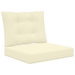 vidaXL Zunanja blazina za kavč 2 pcs krema Poliester