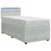 vidaXL Postelja boxspring z vzmetnico Svetlo siva 100 x 200 cm Žamet