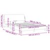 vidaXL Posteljni okvir z vzglavjem Dover roza 140x200cm žamet