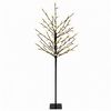 vidaXL LED božično drevo v obliki krogle Črna 18 x 18 x 120 cm Jeklo