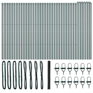 vidaXL Heksagonalna podpora za ograjo 100 x 1,6 m Jeklo s PVC premazom