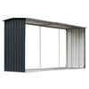 vidaXL Vrtna lopa za drva pocinkano jeklo 330x92x153 cm antracitna