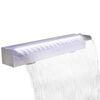 vidaXL Pravokotna fontana za bazen LED slap nerjaveče jeklo 60 cm