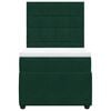 vidaXL Box spring postelja z vzmetnico temno zelen 90x190 cm žamet