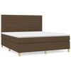 vidaXL Box spring postelja z vzmetnico temno rjava 180x200 cm blago