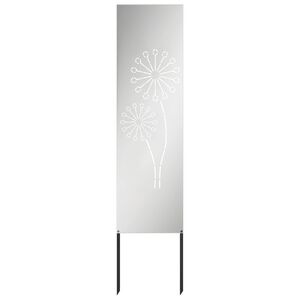 vidaXL Zaslon za zasebnost v vrtu srebrna 32 x 140 cm Pocinkano jeklo