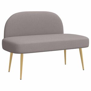 vidaXL Oblazinjena klop z naslonom Taupe 110 x 60 x 76 cm