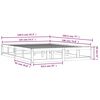vidaXL Posteljni okvir siv 135x190 cm trden les