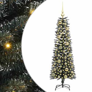 vidaXL Umestno božično drevo Zelena 120 cm PVC, plastika in jeklo