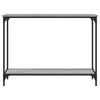 vidaXL Konzolna mizica siva sonoma 101x30,5x75 cm inženirski les
