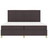 vidaXL LED Box Spring Postelja Temno rjava 200 x 200 cm blago