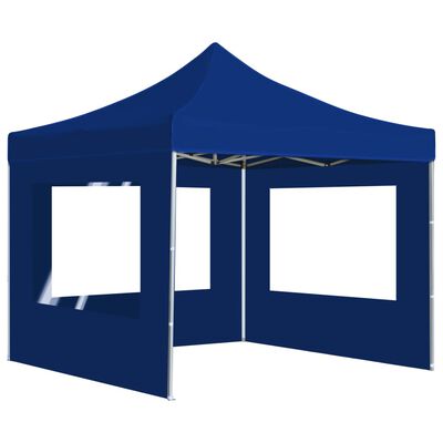 vidaXL Profesionalen vrtni šotor s stenami aluminij 2x2 m moder