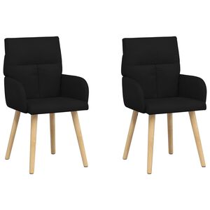vidaXL Jedilni stoli 2 kos Blago Črna 60 x 56 x 96 cm