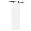 vidaXL Drsna vrata ORKDAL Bela 83 x 232 cm Trdna borovina
