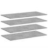 vidaXL Dodatne police za omaro 4 kosi betonsko sive 100x50x1,5 cm