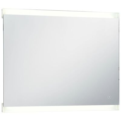 vidaXL Kopalniško LED stensko ogledalo s senzorjem na dotik 80x60 cm