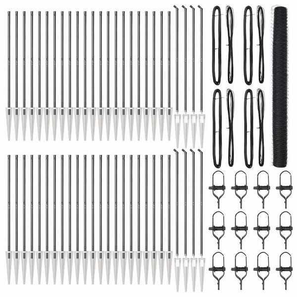 vidaXL Steber ograje. Siva 100 x 1,6 m (36 mm mreža) Jeklo in PVC