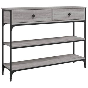 vidaXL Konzolna mizica siva sonoma 100x25x75 cm inženirski les