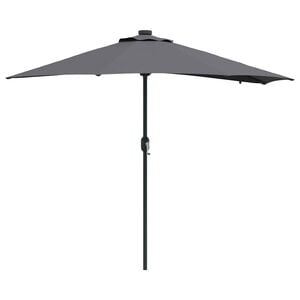 vidaXL Vrtni dežnik Antracit 294 x 150 x 223 cm Poliester in jeklo
