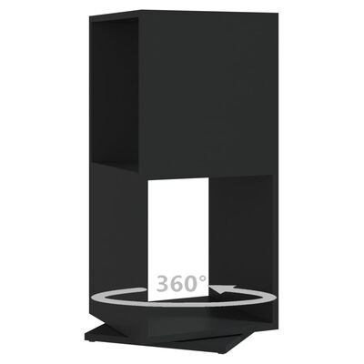 vidaXL Vrtljiva omarica črna 34,5x34,5x75,5 cm iverna plošča