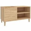 vidaXL Omarica za gramofonske plo&scaron;če hrast sonoma 84,5x38x48 cm les