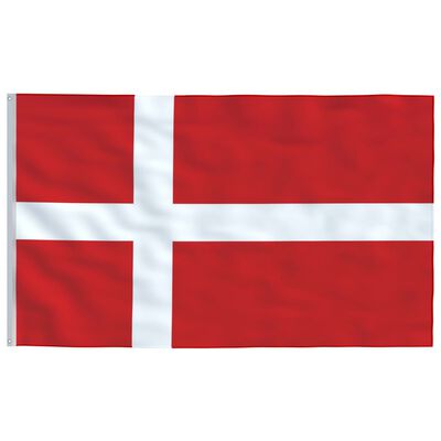 vidaXL Danska zastava in drog 6,23 m aluminij