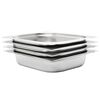 vidaXL Gastronomske posode 4 kosi GN 1/2 65 mm nerjaveče jeklo