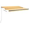 vidaXL Prostostoječa avtomatska tenda 350x250 cm rumena/bela