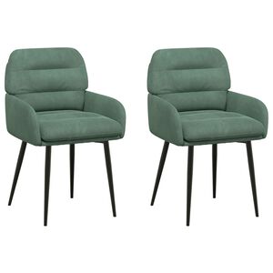 vidaXL Jedilni stoli 2 kos Žamet Morsko zelena 59 x 59,5 x 90 cm