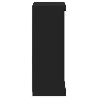 vidaXL Komoda z LED lučkami črna 41x37x100 cm