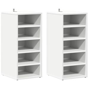 vidaXL &Scaron;kornjske omare 31,5 x 35 x 70 cm Bela 6 predelkov za čevlje
