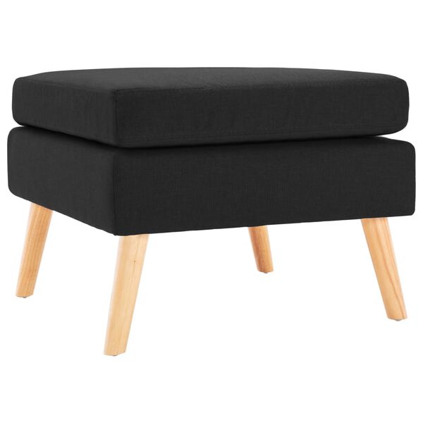 vidaXL Stolček za noge črno blago