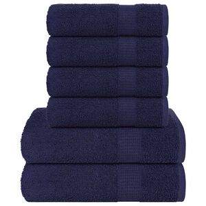 vidaXL 6-delni komplet brisač FROGN temno moder 360 g/m&sup2;