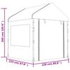 vidaXL Paviljon s streho bel 20,07x2,28x2,69 m polietilen