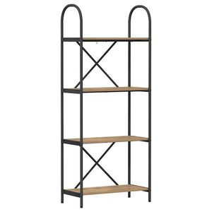 vidaXL Knjižna polica 4 nivojev 60 x 30 x 146 cm Inženirski les
