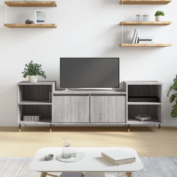 vidaXL TV omarica siva sonoma 160x35x55 cm inženirski les