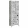 vidaXL Set omar 2 kos 66 x 34,5 x 90 cm Inženirski les Betonsko siva
