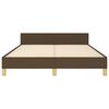 vidaXL Posteljni okvir brez vzmetnice temno rjav 140x200 cm tkanina