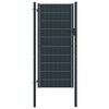 vidaXL Ograjna vrata PVC in jeklo 100x204 cm antracitna