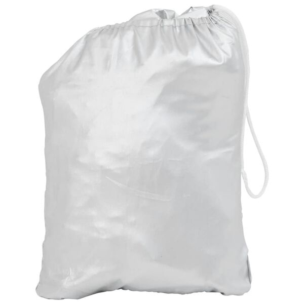 vidaXL Polovična prevleka za avto s kljukicami srebrna L