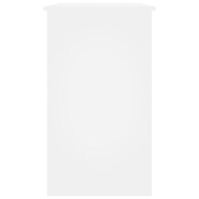 vidaXL Pisalna miza bela 90x45x76 cm iverna plošča