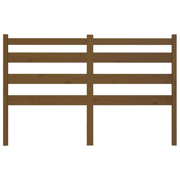 vidaXL Posteljno vzglavje medeno rjavo 166x4x100 cm trdna borovina