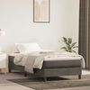 vidaXL Vzmetnica z žepkasto vzmetjo srednje trdote temno siva 80x210x20 cm žamet