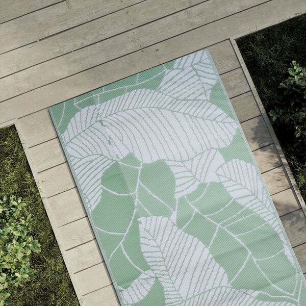 vidaXL Zunanja preproga ARAKIL zelena 80x250 cm PP