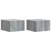 vidaXL Stenski nočni omarici 2 kos Siva Sonoma 33 x 34,5 x 20 cm