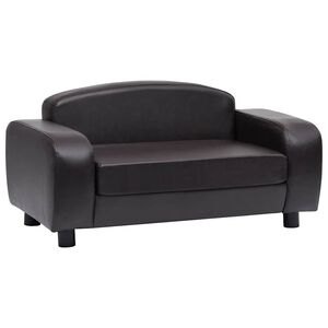 vidaXL Pasji kavč rjav 80x50x40 cm umetno usnje