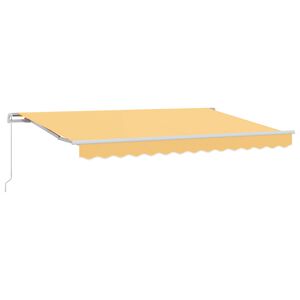 vidaXL Vlečna tenda Pe&scaron;čena 450 &times; 350 cm Poliester in aluminij